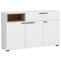 Komoda Marlow - bijela/boje hrasta, Moderno, drvni materijal/plastika (135/86,1/41,6cm) - Modern Living