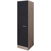 Geschirrschrank Anthrazit/Eiche - Edelstahlfarben/Eichefarben, MODERN, Holzwerkstoff/Metall (50/200/57cm) - FlexWell