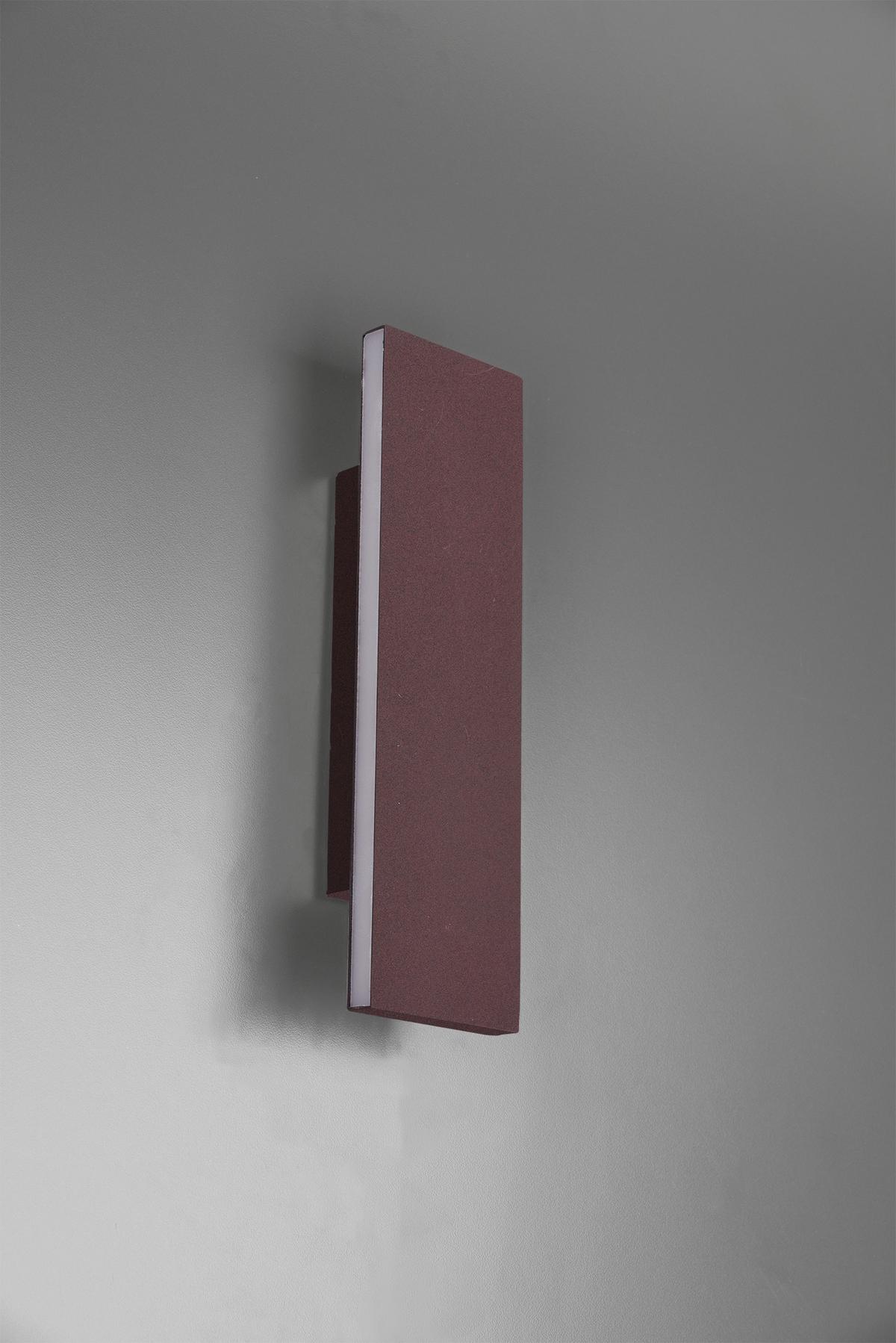 LED-Wandleuchte Concha in Weiß/Rost max. - Rostfarben/Weiß, KONVENTIONELL, Kunststoff/Metall (28/8/4,5cm) - Trio Leuchten