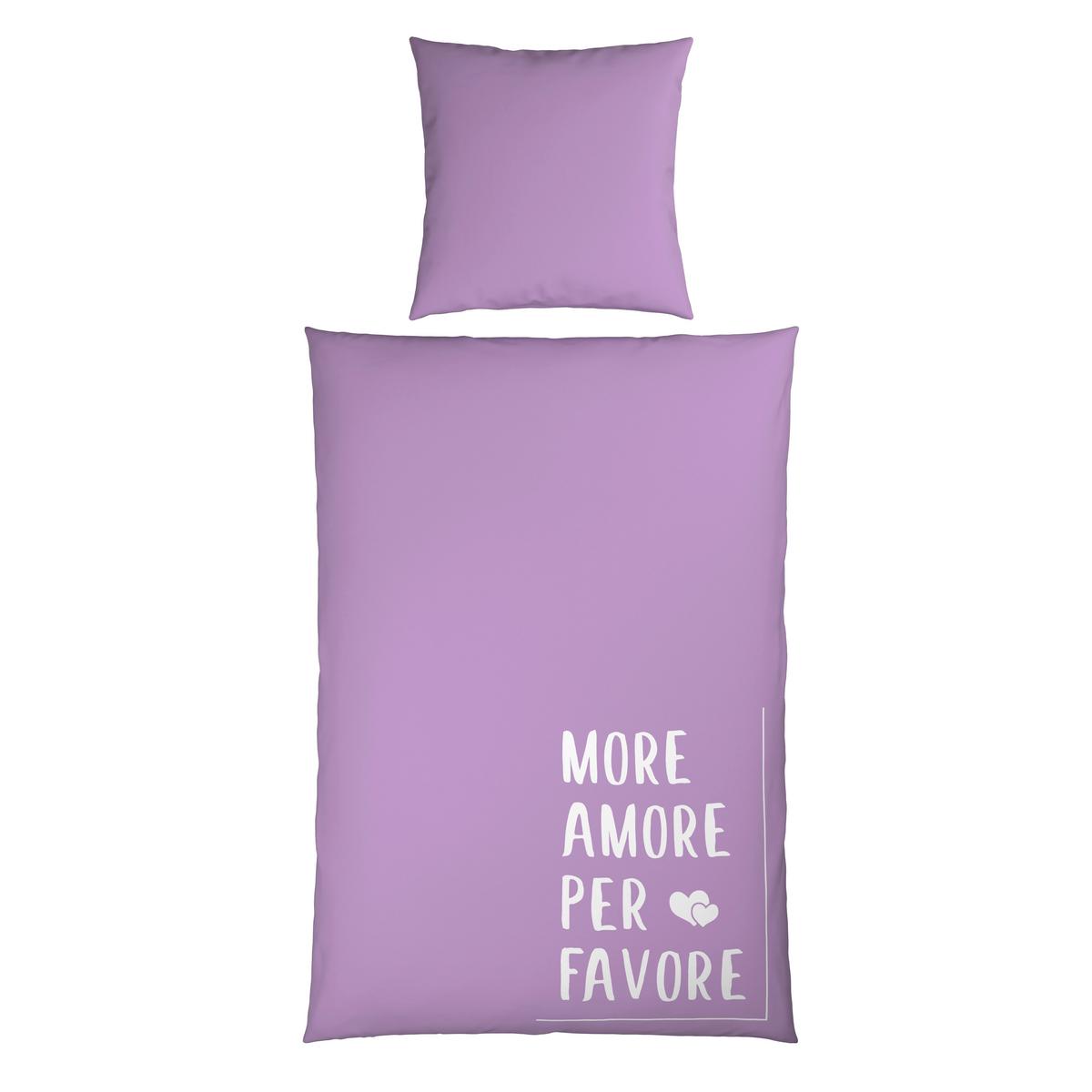 Bettwäsche More Amore Flieder ca. 135x200cm - Flieder, Textil (135/200cm) - Mömax