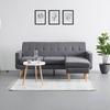 Wohnlandschaft Tamara in Grau - Dunkelgrau/Naturfarben, MODERN, Holz/Textil (196/82/143cm) - Bessagi Home