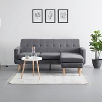 Sedežna Garnitura Tamara, Oblika L - temno siva/siva, Moderno, tekstil/les (196/82/143cm) - Bessagi Home