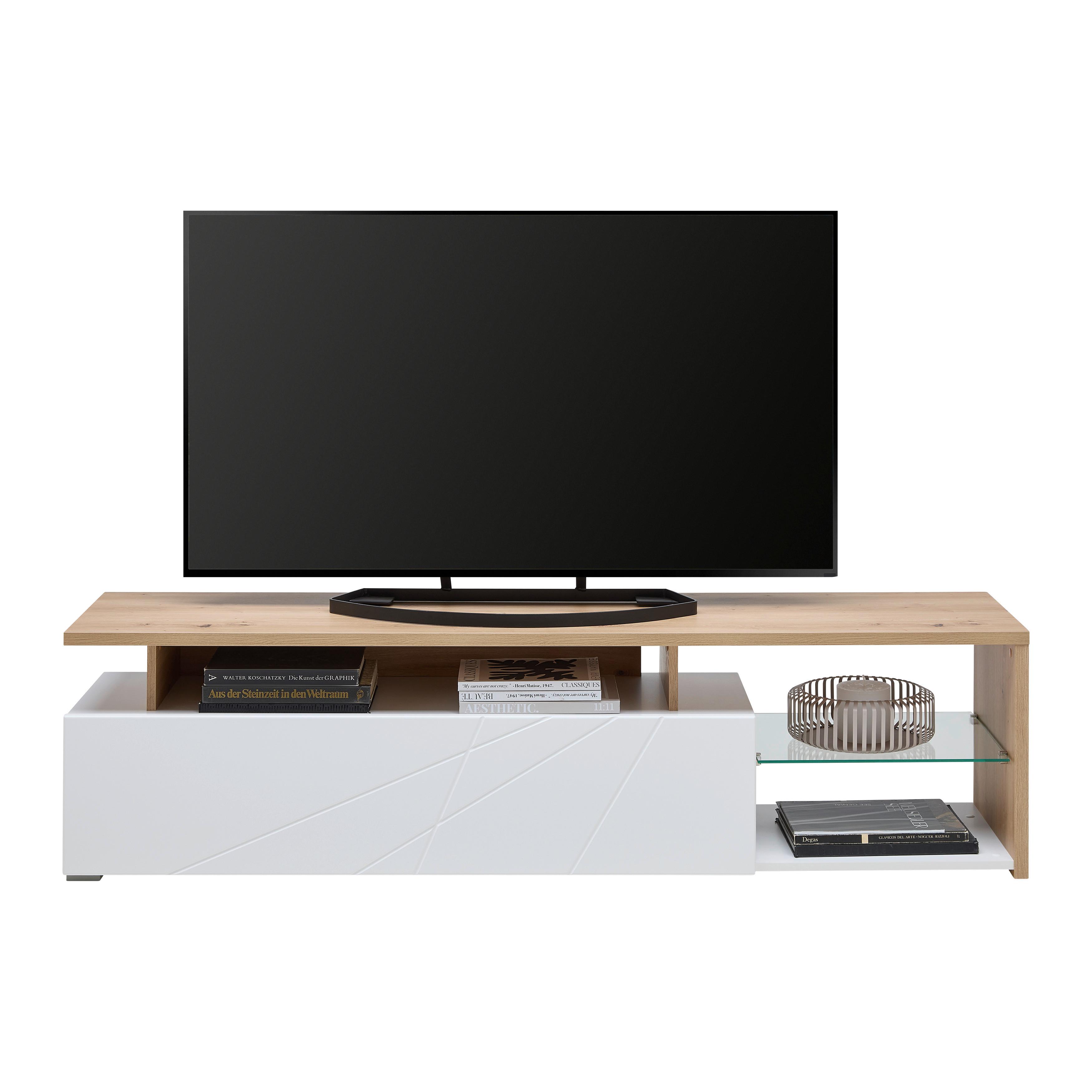 TV-BÄNK ARCTIC - vit/ek Artisan, Modern, trämaterial (170/47/42cm) - Mömax