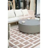 Loungetisch Rome Faserbeton Grau - Grau, MODERN, Stein (102/102/36cm) - Gardenson