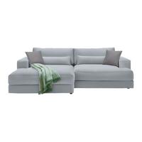 Ecksofa Grau - Schwarz/Grau, Modern, Holz/Kunststoff (194/268cm) - Premium Living