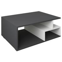 Klubska Miza Sulas, Antracit, 80x50 - črna/bela, Moderno, umetna masa/leseni material (80/40/50cm) - MID.YOU