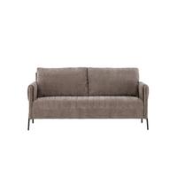 2-Sitzer-Sofa Indigo Beige - Beige/Schwarz, MODERN, Textil/Metall (165/85/77cm) - Livetastic