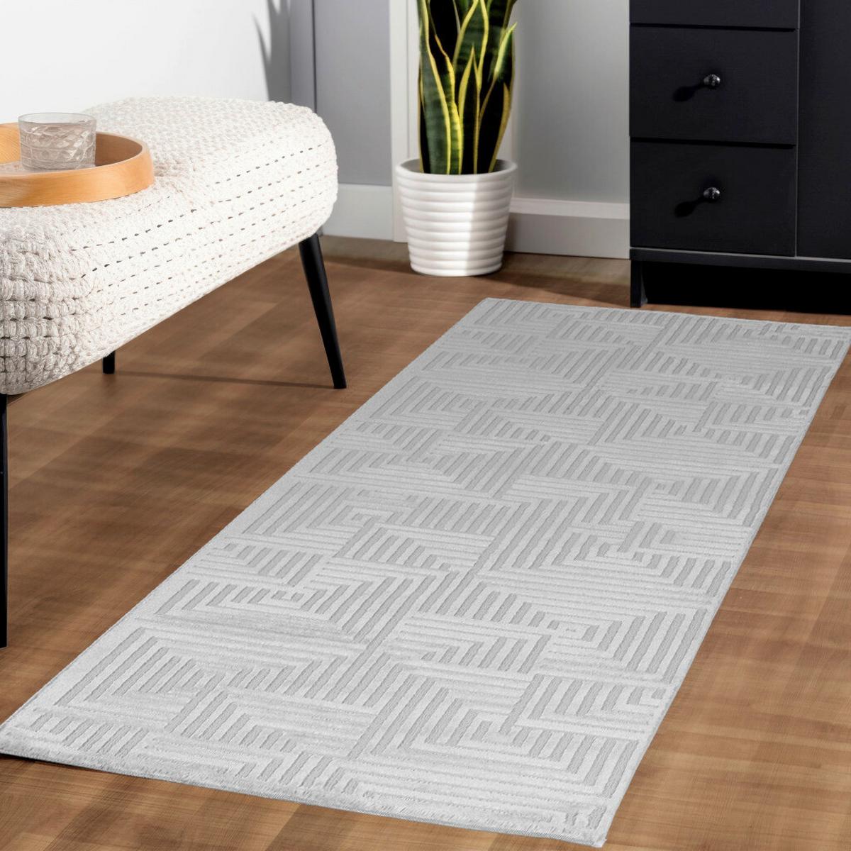 Tekač Sahara, Srebrna, 80x250cm - srebrne barve, Design, tekstil (80/250cm) - Novel