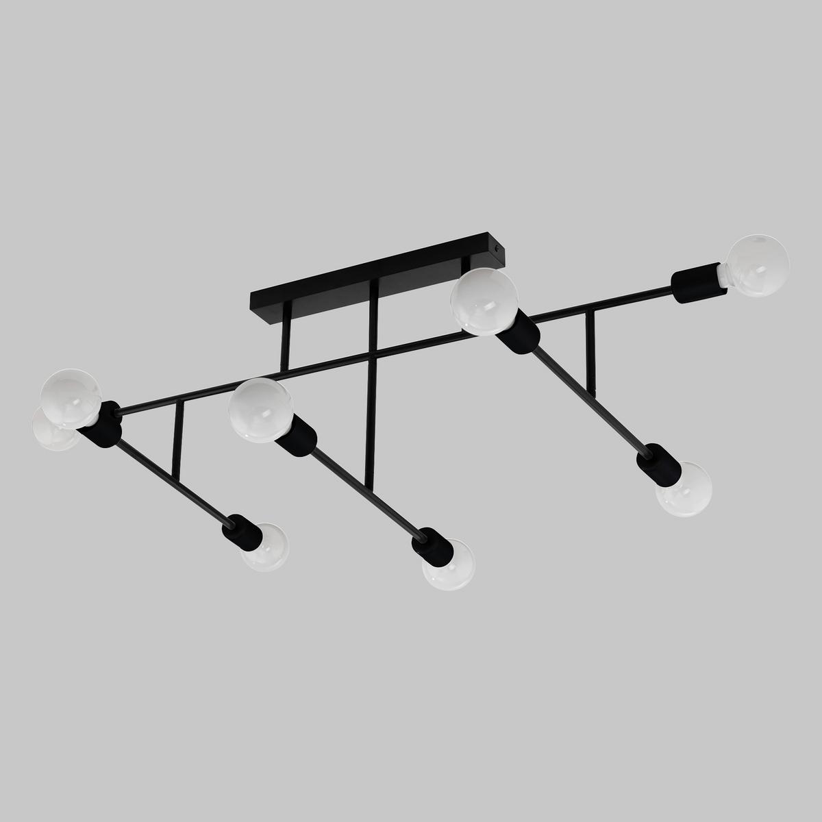 Deckenleuchte Belsiana in Schwarz max. 40 Watt - Schwarz, MODERN, Metall (118/51/35cm)