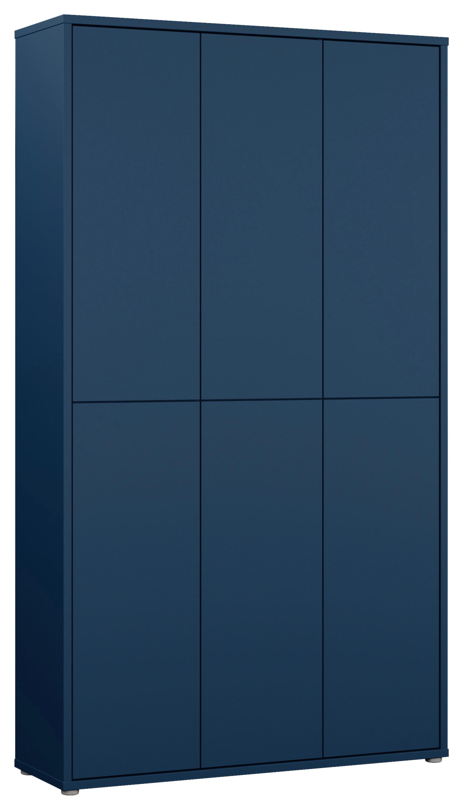 Omara Za Čevlje Alice, Temno Modra - siva/temno modra, Moderno, umetna masa/leseni material (109,2/191,9/34,9cm) - Modern Living