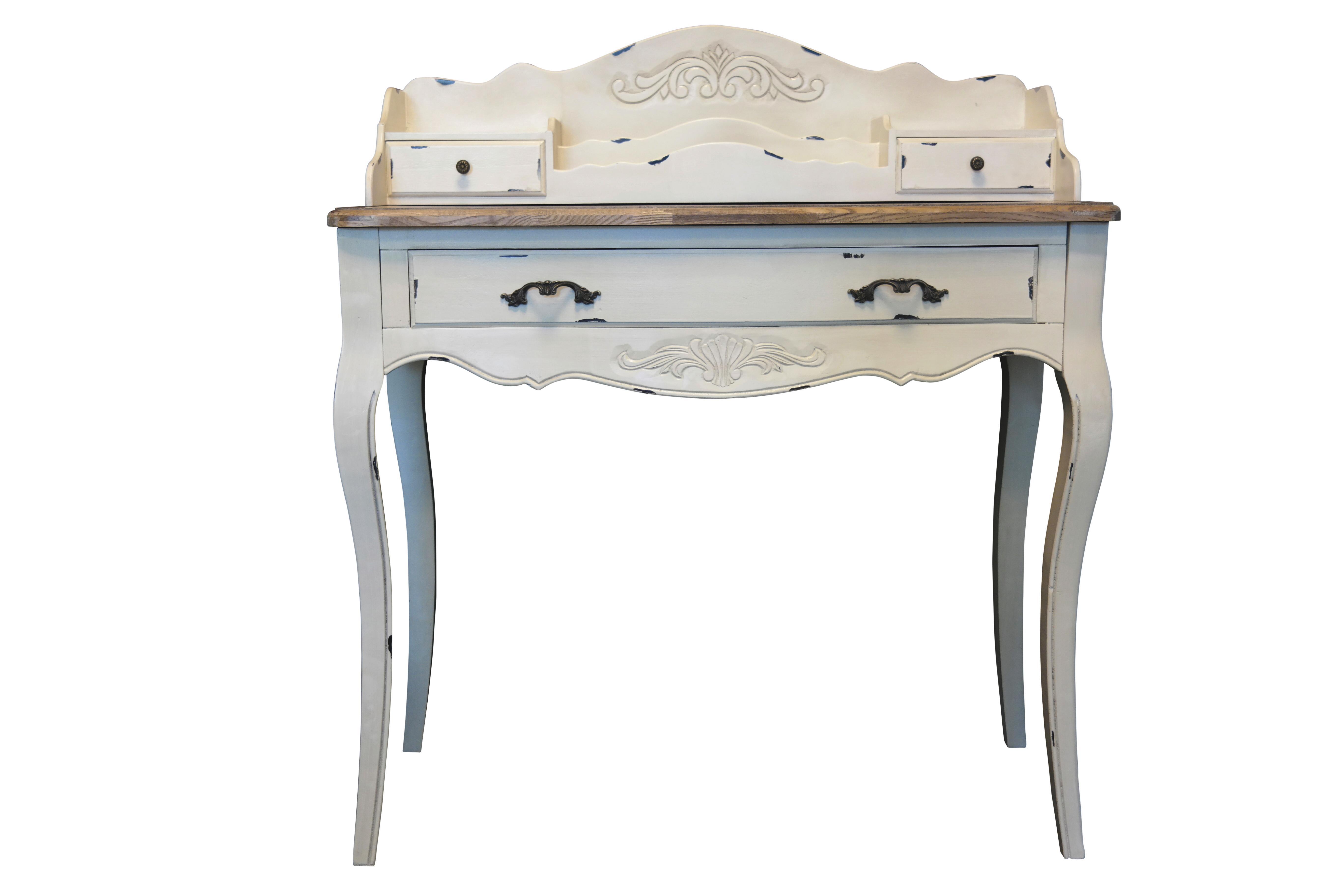 SEKRETÄR 110070- - Braun/Weiß, Holz/Holzwerkstoff (90/100/43cm)