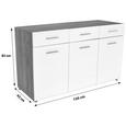 Komoda AVENSIS - črna/bela, Moderno, umetna masa/leseni material (150/82,6/43,1cm) - Mömax modern living Komoda AVENSIS - črna/bela, Moderno, umetna masa/leseni material (150/82,6/43,1cm) - Mömax modern living