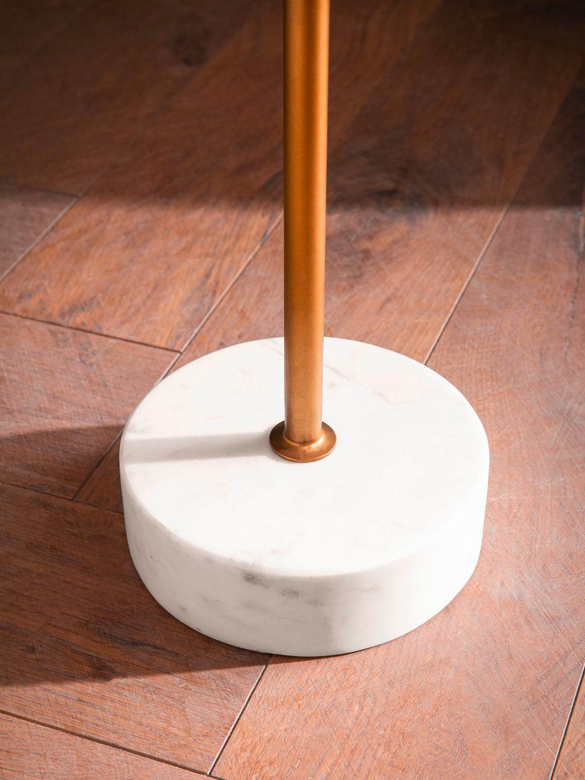 BEISTELLTISCH WL7.216 - Weiss/Eichefarben, Design, Holz/Stein (45/40/55cm) - Livetastic