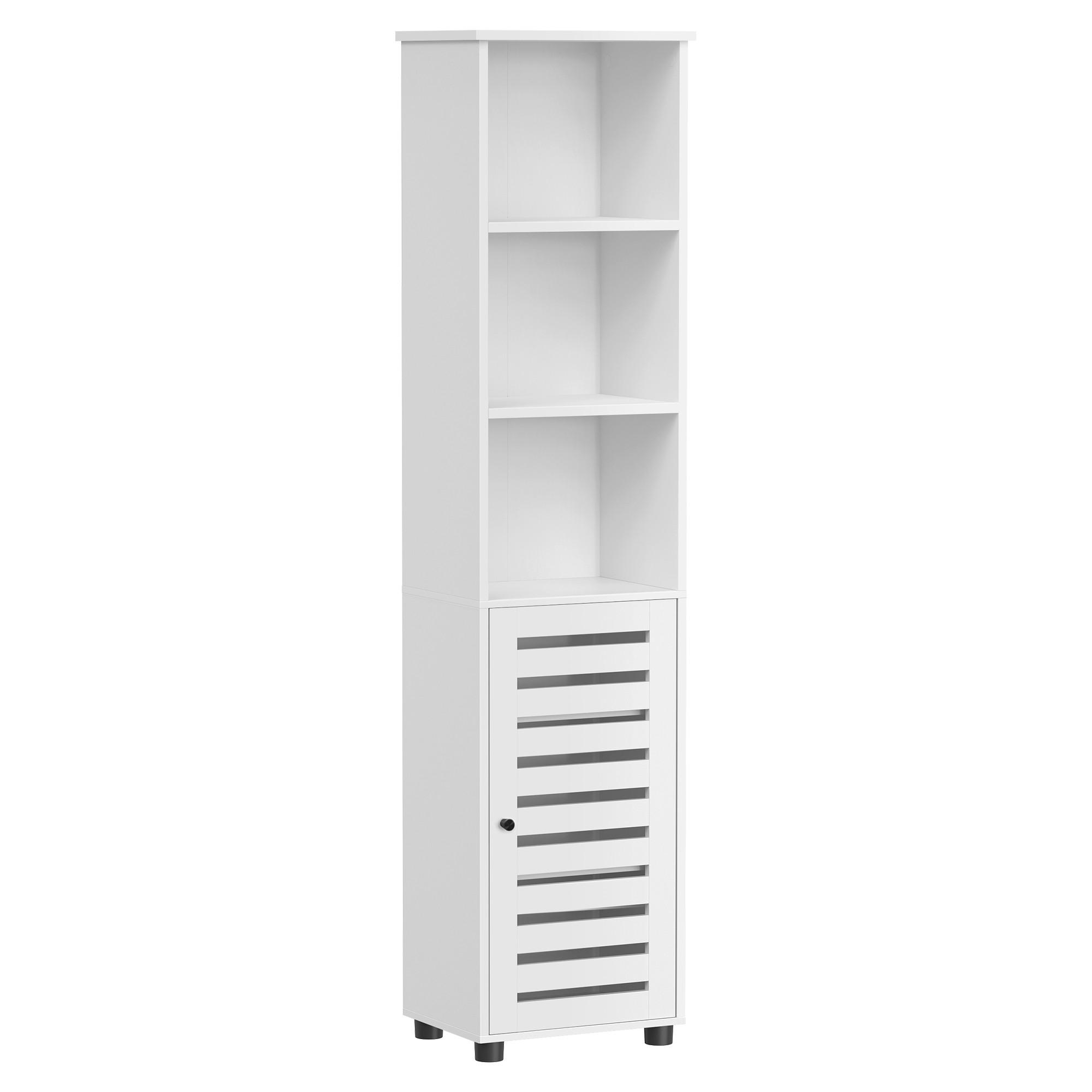 MIDISCHRANK BATHROOM CABINET - Schwarz/Weiß, MODERN, Holzwerkstoff/Metall (40/167/30cm) - MID.YOU