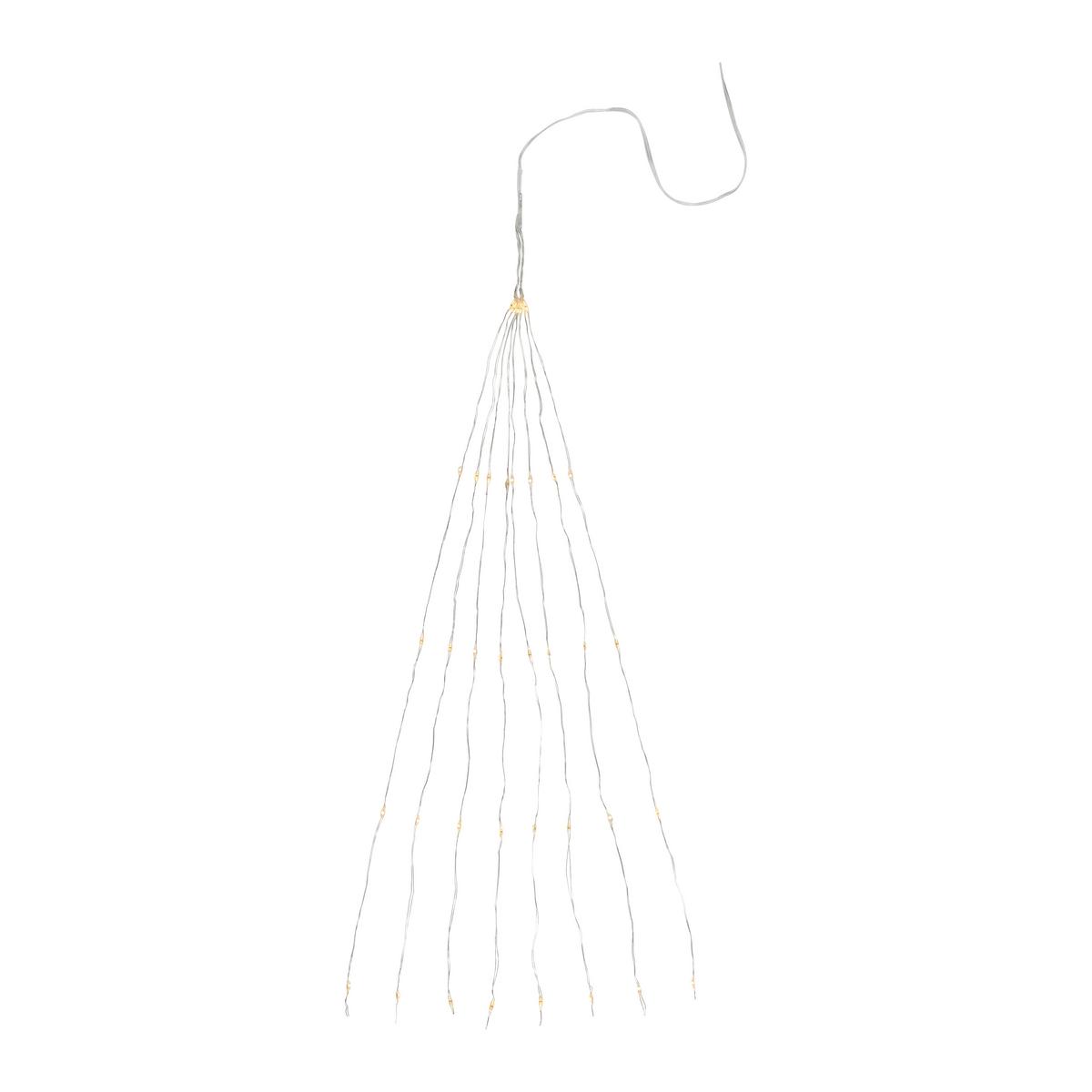 Lichterkette Silver Silberfarben - Silberfarben, KONVENTIONELL, Metall (45cm) - Mömax