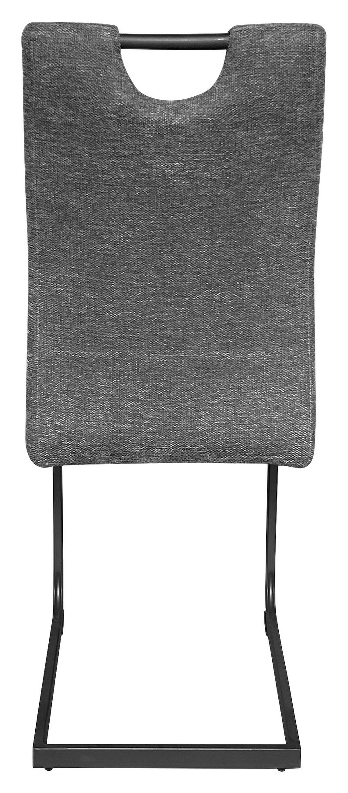 Schwingstuhl-Set BANFF Anthrazit, Webstoff - Anthrazit/Schwarz, Design, Textil/Metall (42/97/58cm) - MID.YOU