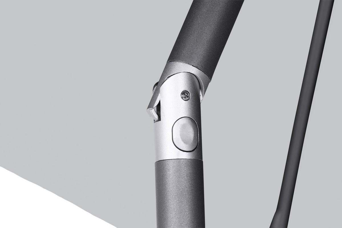 Sonnenschirm Ø 300 H: 238 cm Anthrazit/Grau - Anthrazit/Grau, KONVENTIONELL, Textil/Metall (300/300cm) - Siena Garden