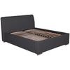 Oblazinjena Postelja France Storage, 180x200, Črna - barve kroma/črna, Basics, kovina/tekstil (180/200cm) - Modern Living