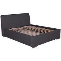Oblazinjena Postelja France Storage, 180x200, Črna - barve kroma/črna, Basics, kovina/tekstil (180/200cm) - Modern Living