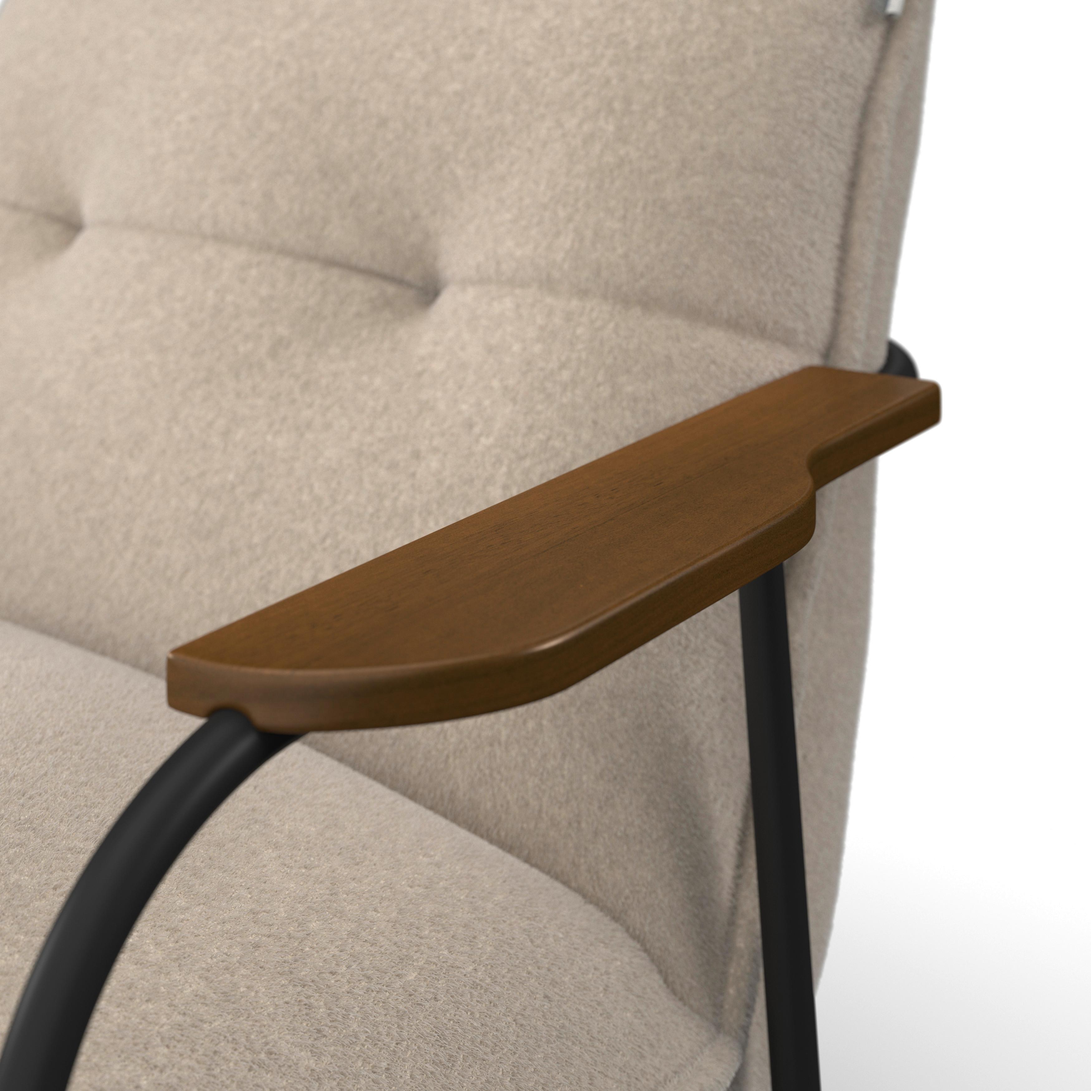 GUNGFÅTÖLJ INES - beige/svart, Modern, metall/trä (89/77/94cm) - Bessagi Home