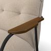 GUNGFÅTÖLJ INES - beige/svart, Modern, metall/trä (89/77/94cm) - Bessagi Home