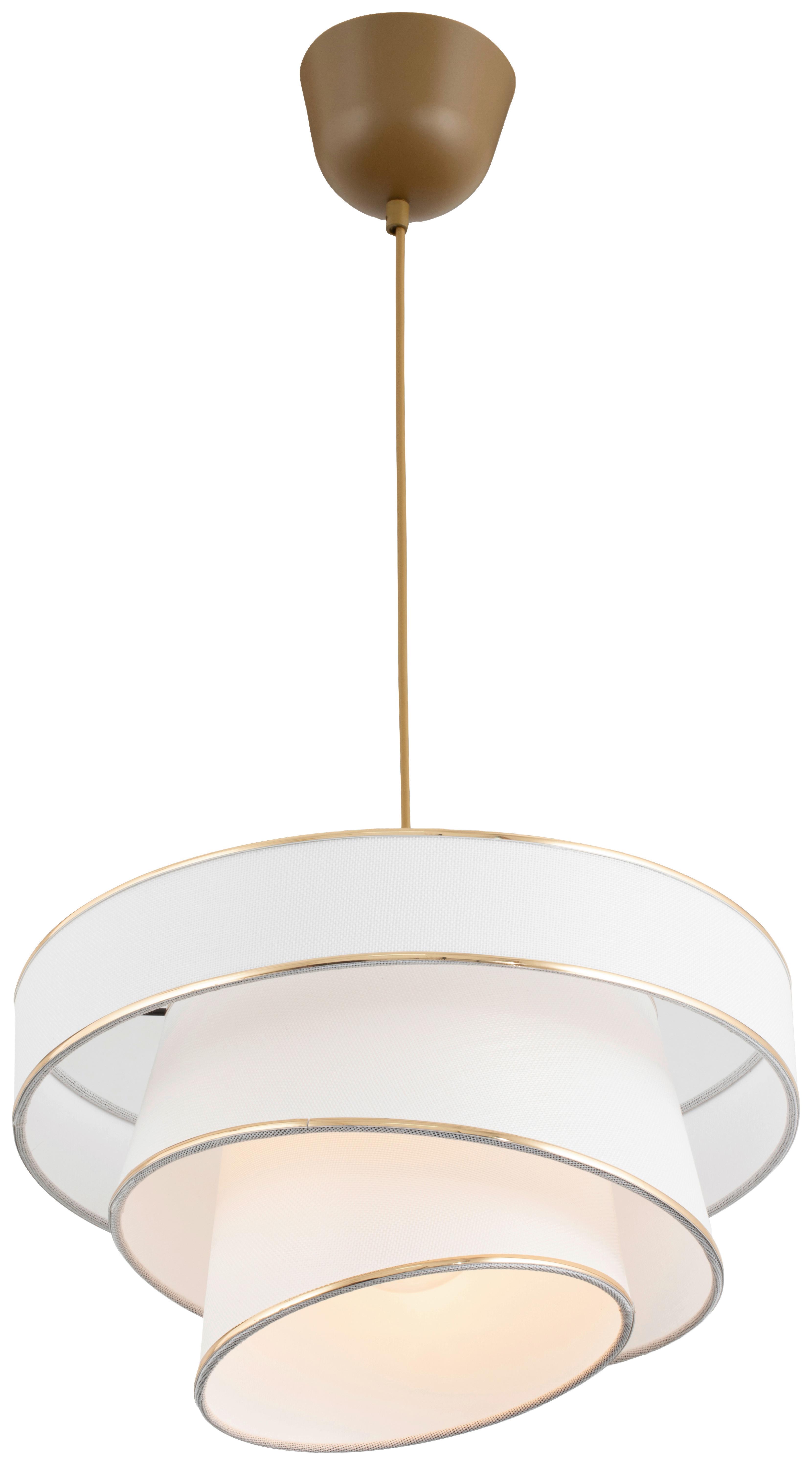 LAMPA WISZĄCA PEGGY - biały, Trend, tworzywo sztuczne/metal (40/125cm) - Novel