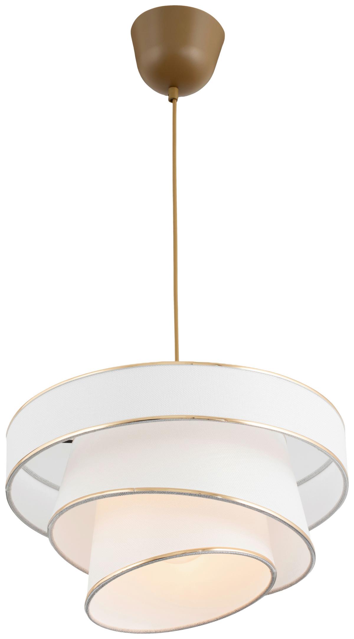 LAMPA WISZĄCA PEGGY - biały, Trend, tworzywo sztuczne/metal (40/125cm) - Novel