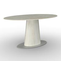Masă Thiago - crem, Modern, metal/piatră (160/76/90cm) - Bessagi Home