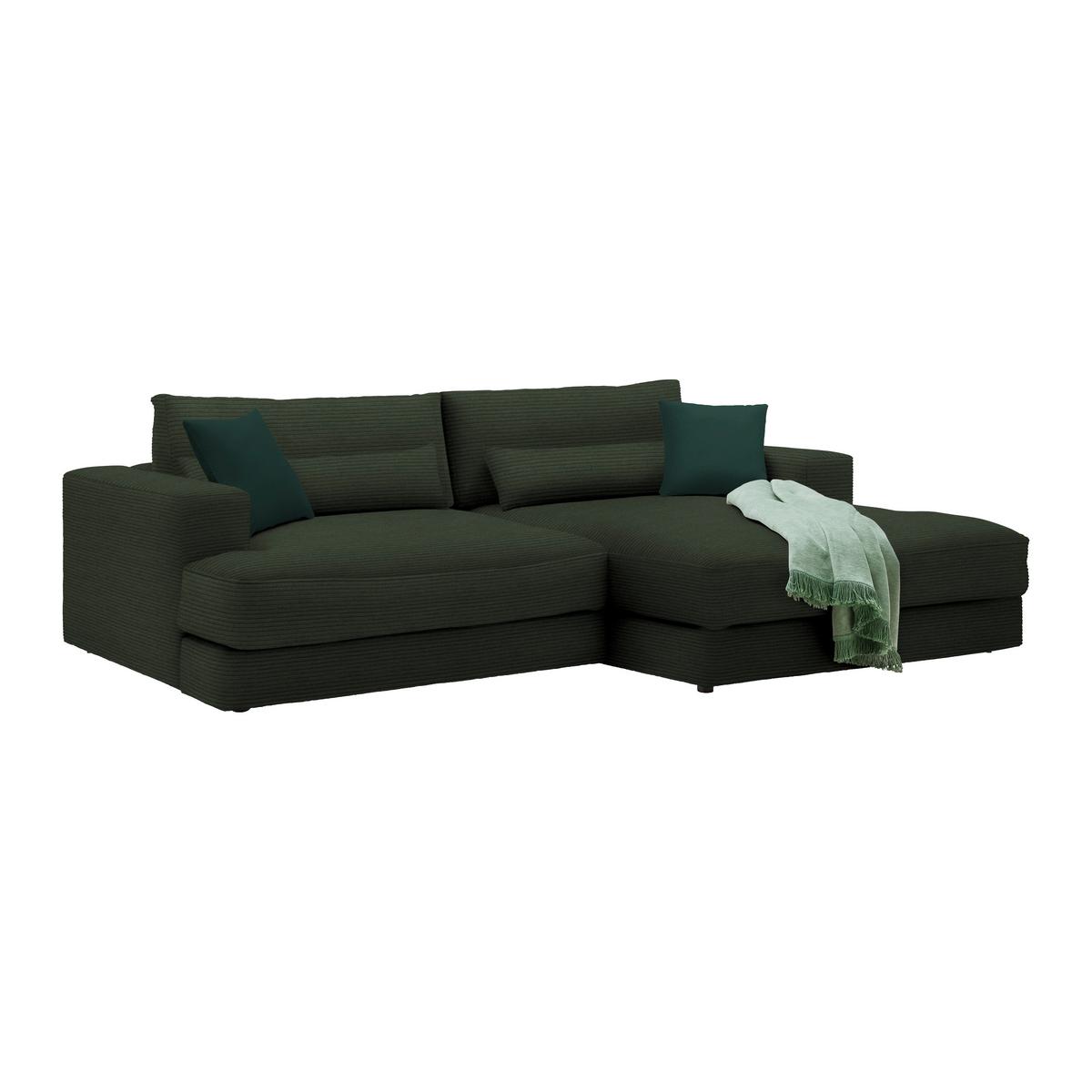 Ecksofa Fabiona rechts Schwarz - Schwarz, MODERN, Holz/Kunststoff (268/85/194cm) - Premium Living