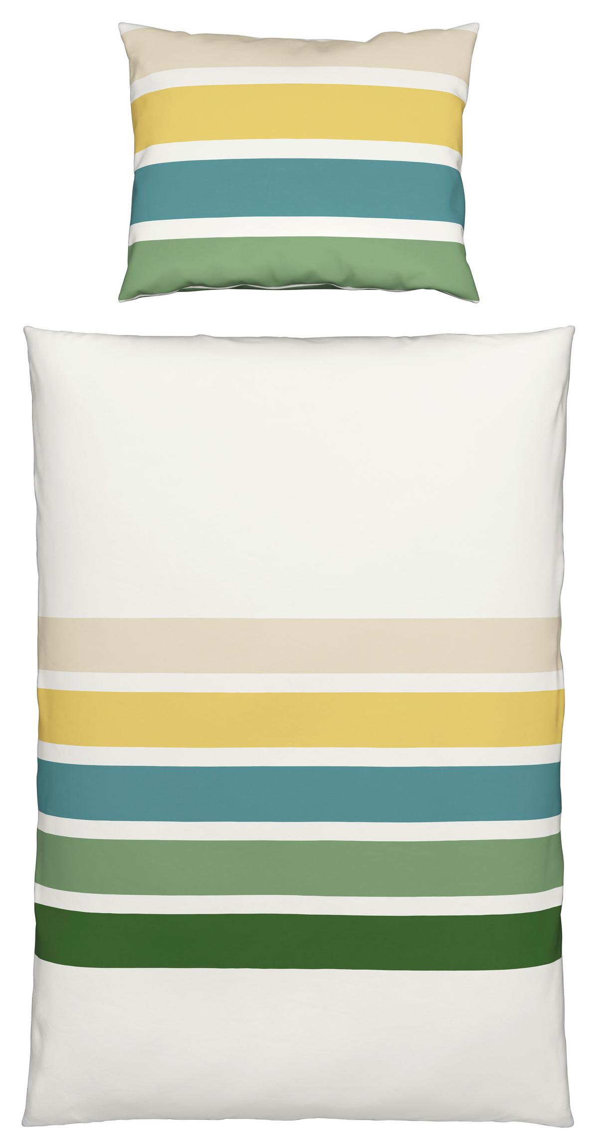 Ágyneműhuzat-garnitúra Silke - sárga/zöld, Modern, textil (140/200cm) - Modern Living