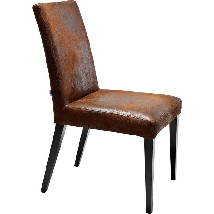 KRZESŁO CASUAL VINTAGE KARE DESIGN - ciemnobrązowy/brązowy, Design, tkanina/drewno (45/90/58cm) - Kare-Design
