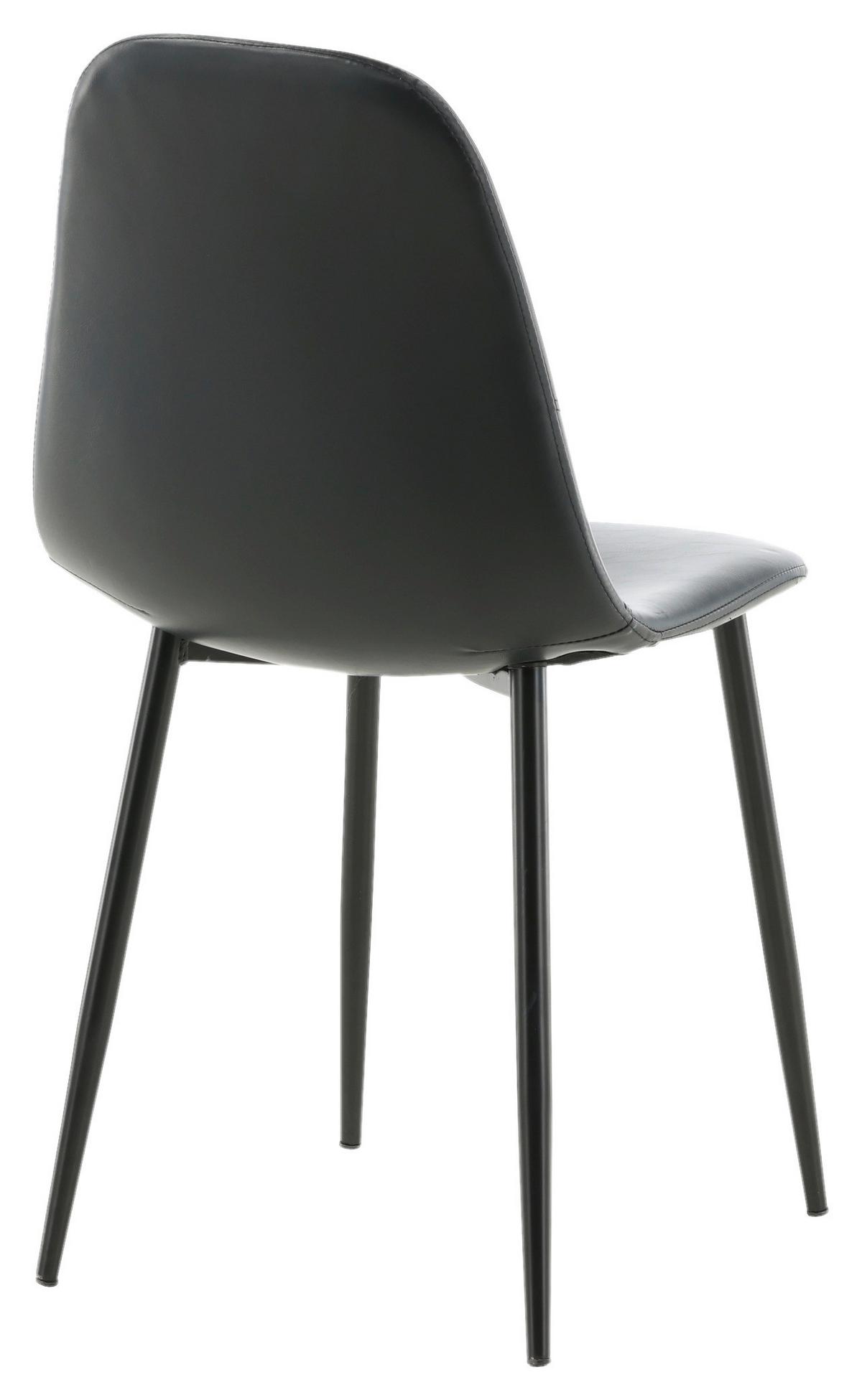 STUHL-SET POLAR - Schwarz, Design, Textil/Metall (43,5/85,3/43cm) - Livetastic