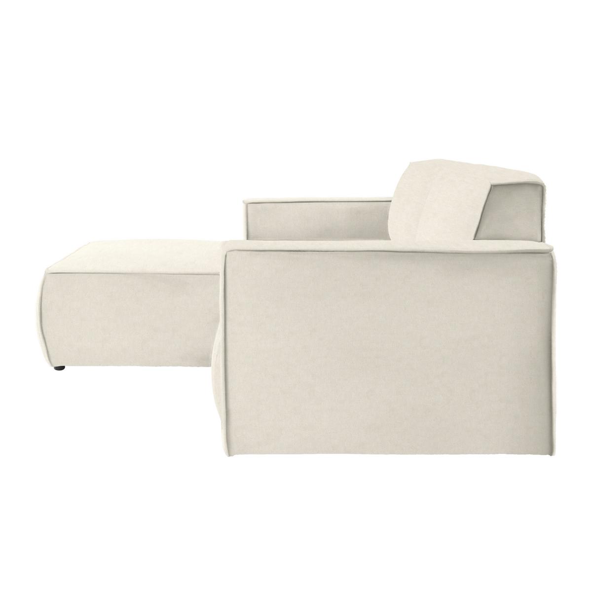 Wohnlandschaft Loft Creme - Creme/Schwarz, Modern, Kunststoff/Textil (172/75/265cm) - Mömax