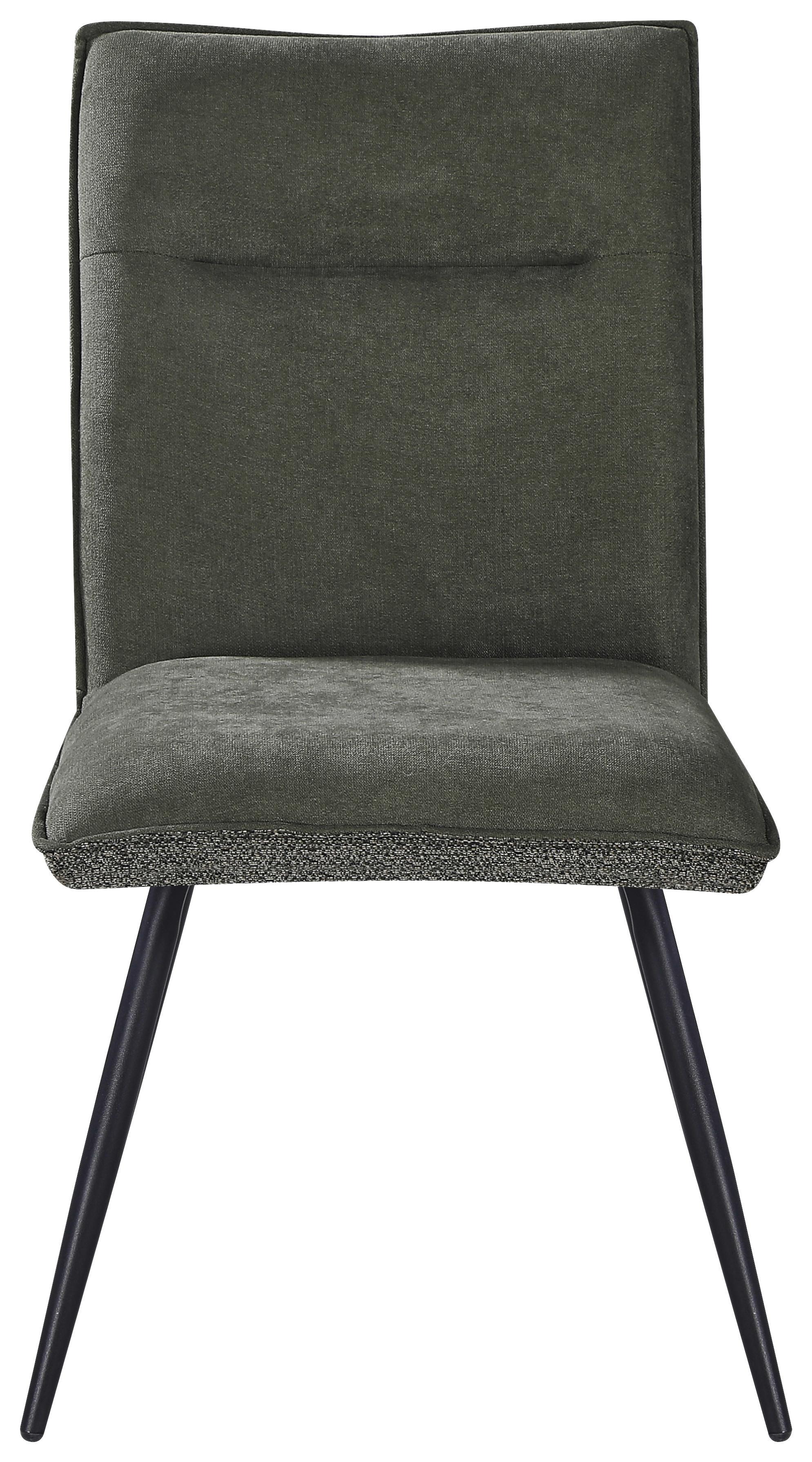 Stuhl Nova Grün - Schwarz/Grün, MODERN, Textil/Metall (63/47/88cm) - Premium Living