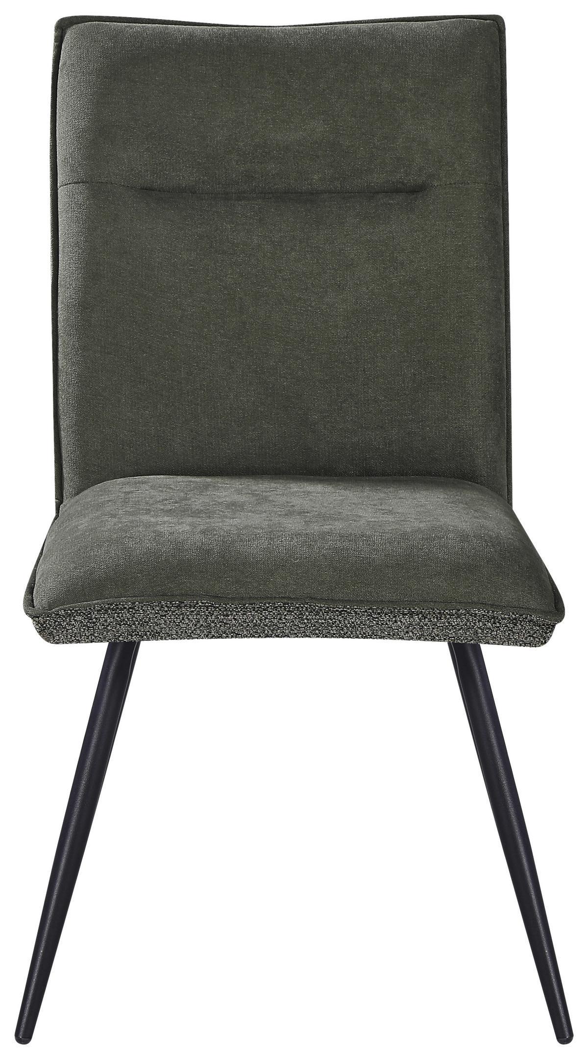 Stuhl Nova Grün - Schwarz/Grün, MODERN, Textil/Metall (63/47/88cm) - Premium Living