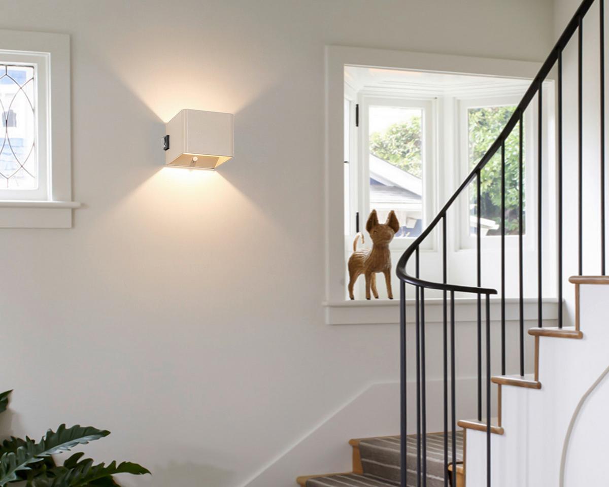 LED-Wandleuchte Hero2 Sandfarben max. 3 Watt - Sandfarben, MODERN, Kunststoff/Metall (10,28/10,1/8,05cm) - Modern Living