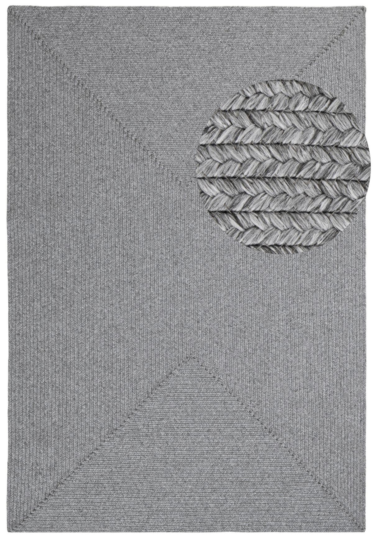 Outdoorteppich Trenzado Hellgrau ca. 200x290cm - Hellgrau, Basics, Kunststoff (200/290cm)