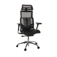 Pisarniški Stol Dynafit Ii, Črna - srebrne barve/črna, Basics, kovina/umetna masa (67/119-135/60cm) - MID.YOU