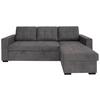 Kutna Garnitura Turin - tamno siva/crna, Design, drvni materijal/drvo (239/87/160cm) - Modern Living
