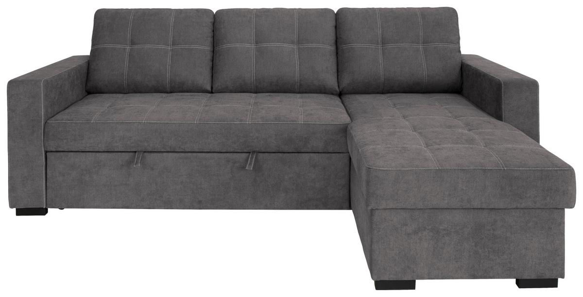 Canapea modulară TURIN - gri închis, Design, plastic/lemn (239/87/160cm) - Modern Living