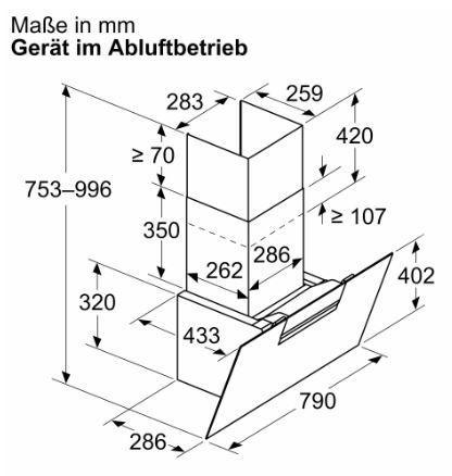 Dunstabzugshaube D85IFN1S0 in Schwarz - Schwarz, LIFESTYLE (79/88,3-112,6/43,3cm) - Neff