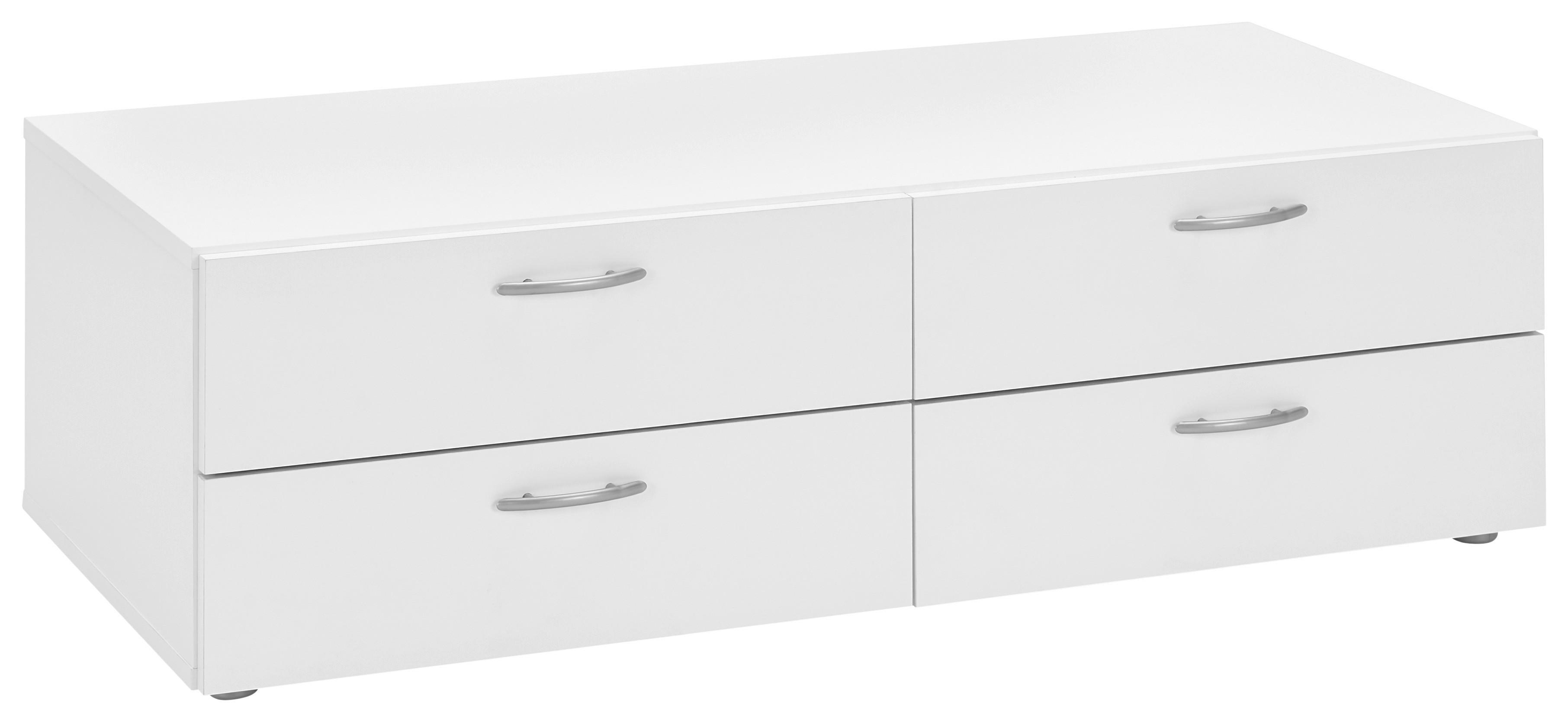 Schubladenbox Basic in Weiss - Weiss, Konventionell, Holzwerkstoff (110,7/35/51,9cm) - Based