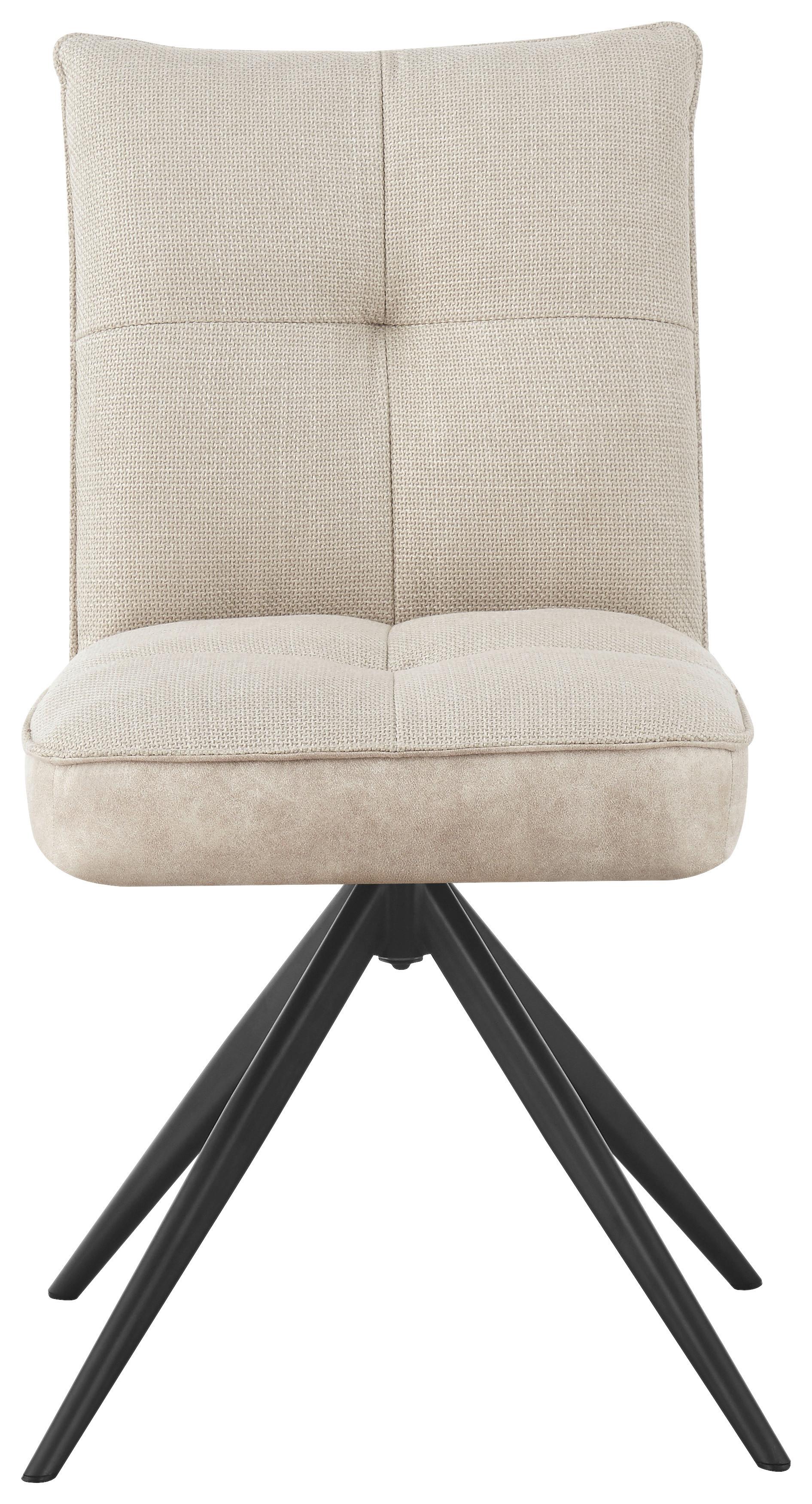 STOL MAYA - beige/svart, Modern, metall/textil (49/89/65cm) - Premium Living