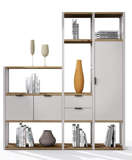 Fiókos Szekrénybetét Pluteo - szürke, Modern, faalapú anyag (40/36/34cm)