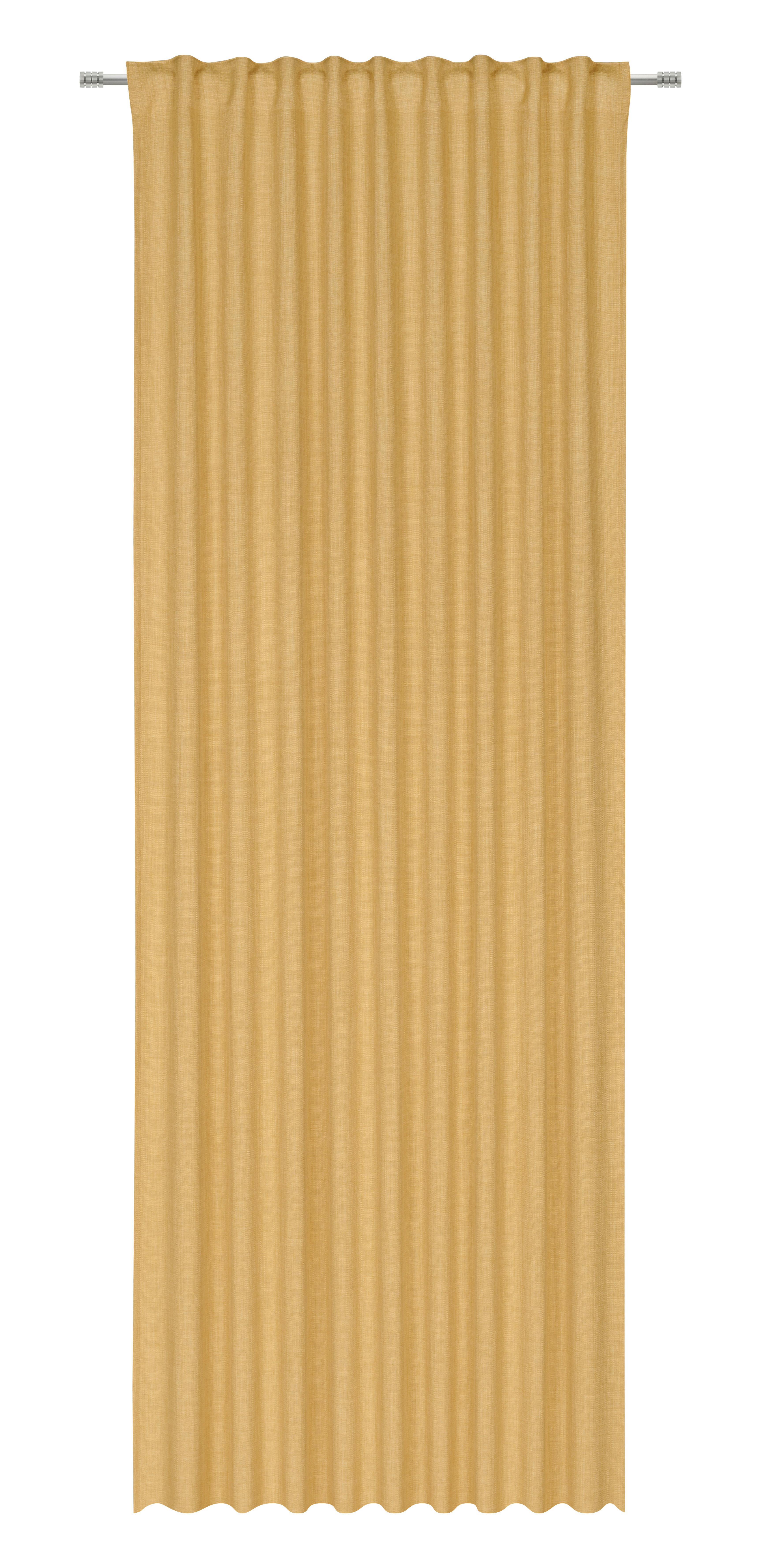 Fertigvorhang Leo Gelb ca. 135x300cm - Gelb, MODERN, Textil (135/300cm) - Premium Living