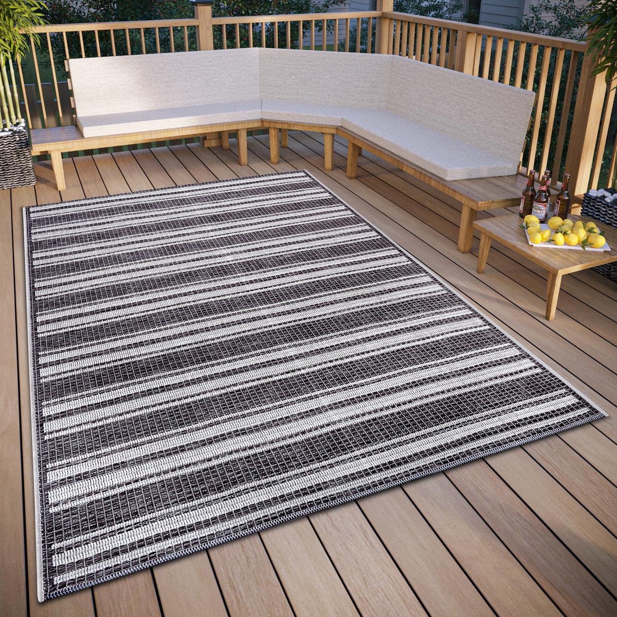 Outdoorteppich Temu Grau/Beige ca. 63x120cm - Beige/Grau, Design, Kunststoff (63/120cm)