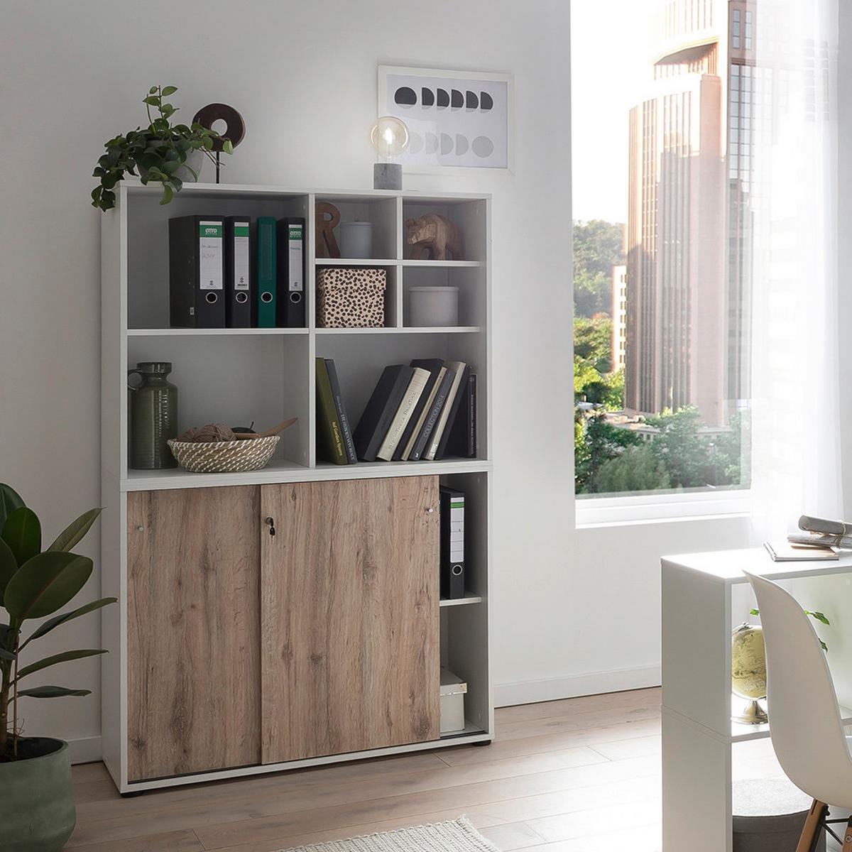 Aktenschrank U 1000 R Weiß ca. 100,1x83,6x41cm - Weiß, MODERN, Holzwerkstoff (100,1/83,6/41cm) - MID.YOU