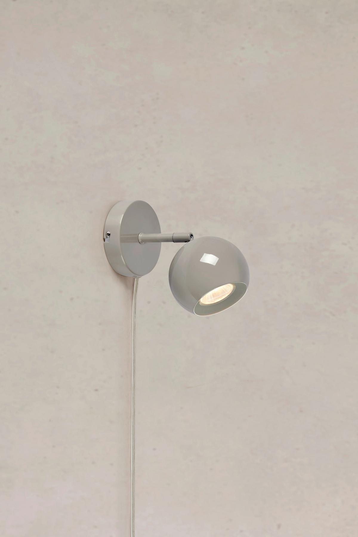 Wandleuchte Pop Wall max. 7 Watt - Hellgrau, Design, Metall (18,5/10/14cm) - Markslöjd