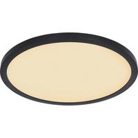 LED-Deckenleuchte Ulol max. 18 Watt - Schwarz/Weiß, KONVENTIONELL, Kunststoff (29,4/2,5cm) - Mömax