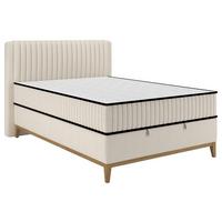 Bett Elena Creme ca. 120x200cm - Creme, KONVENTIONELL, Holz/Holzwerkstoff (120/200cm) - Sembella